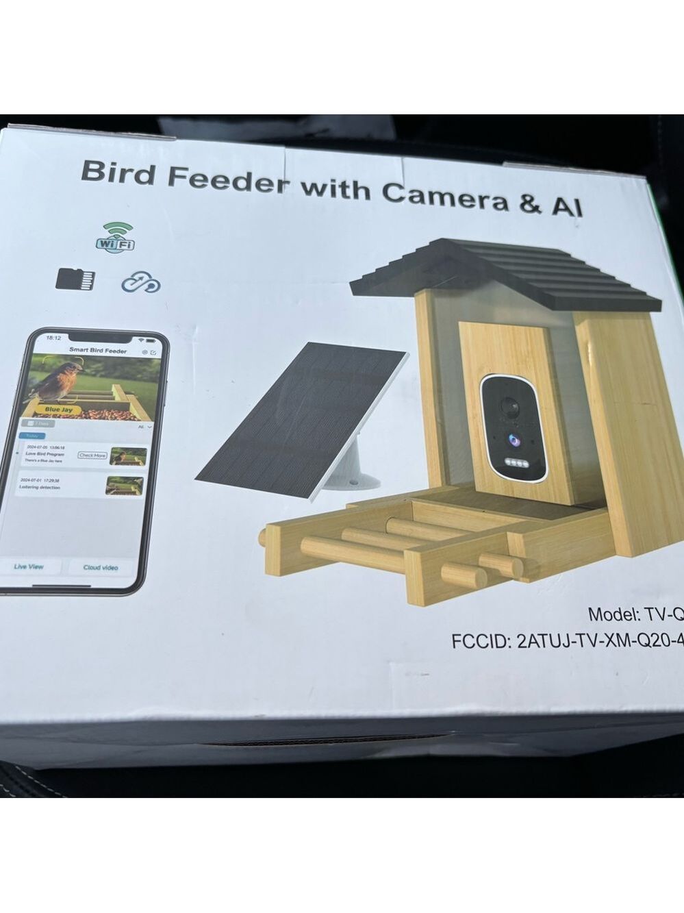 Smart Bird Feeder with Camera & AI - Tan